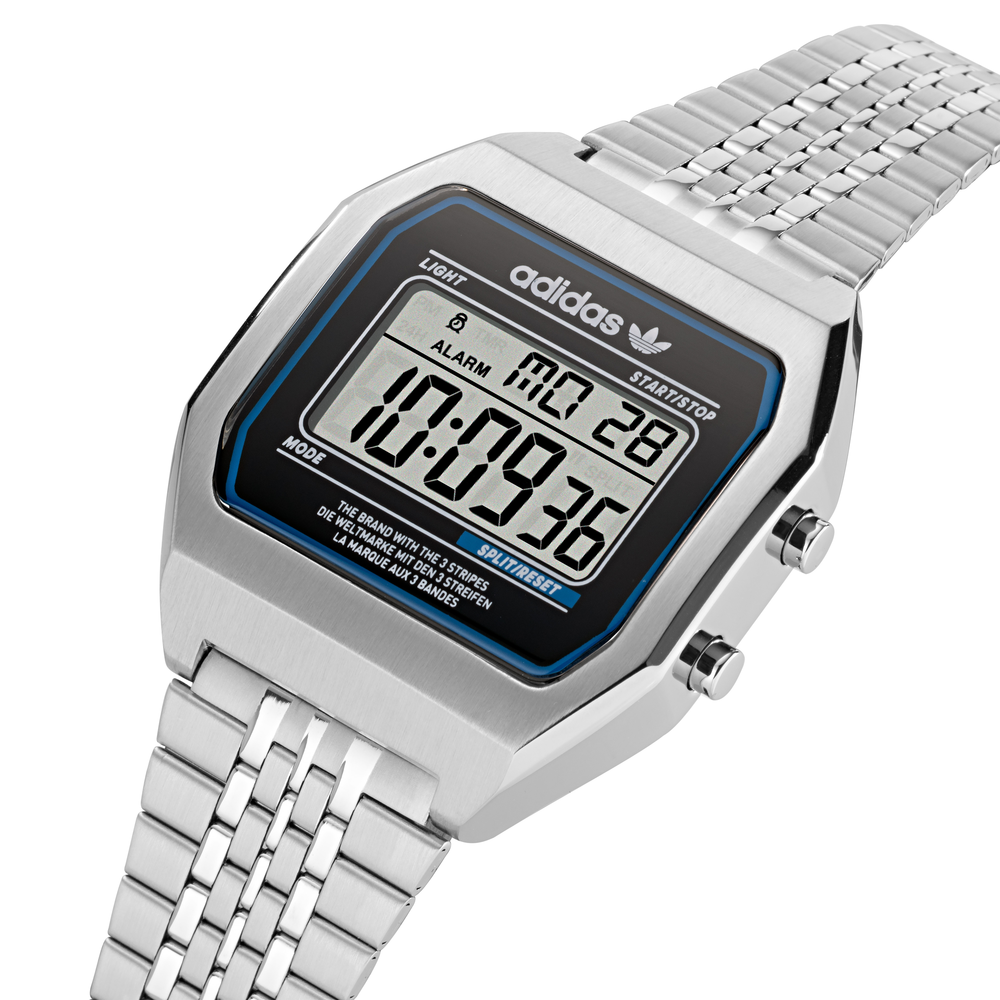 Adidas Digital Two Unisex Watch in Silver Goldmark NZ