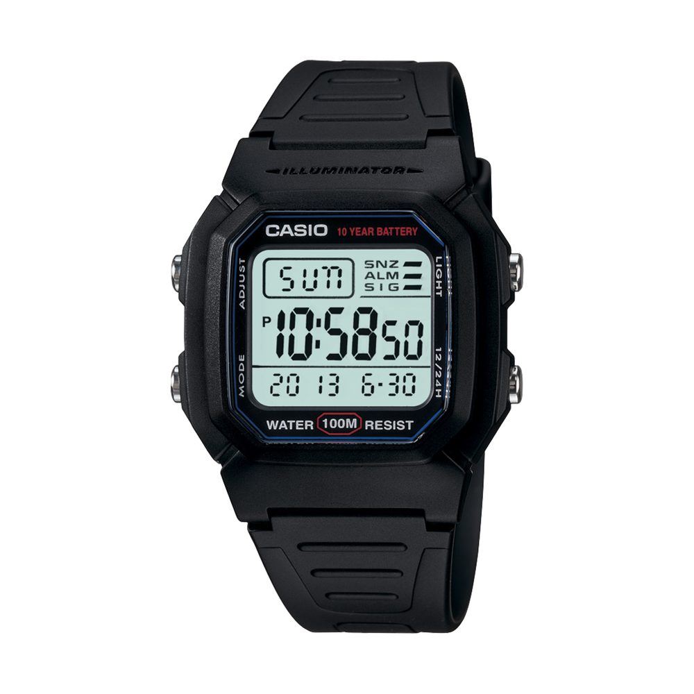 Casio mens watch black sale