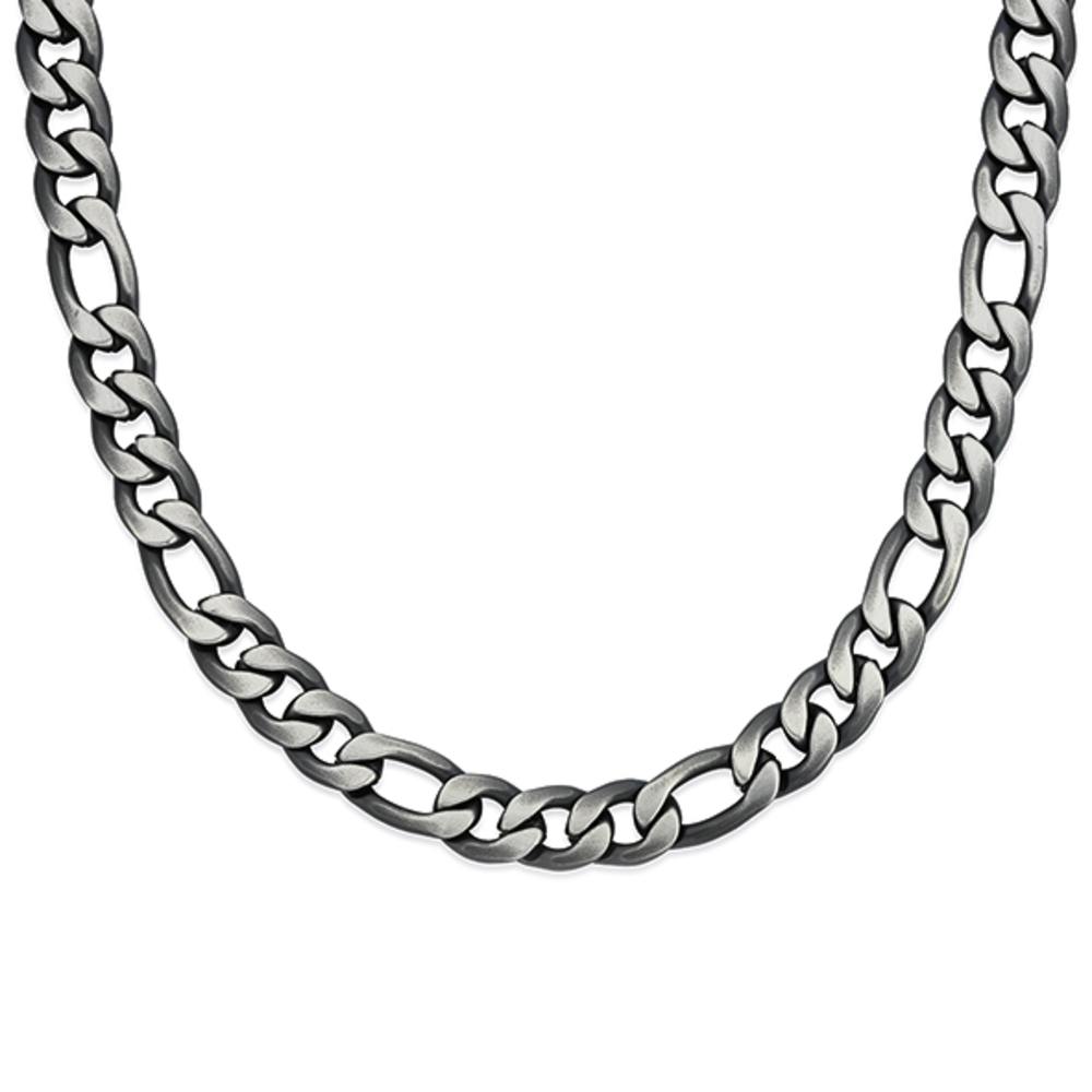 Gunmetal Black Stainless Steel Ball Chain Necklace 22