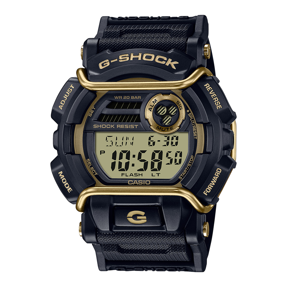 G shock casio gold and black best sale