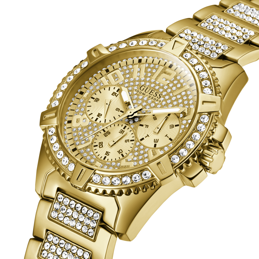 Textured Gold-Tone Analog Watch | GUESS