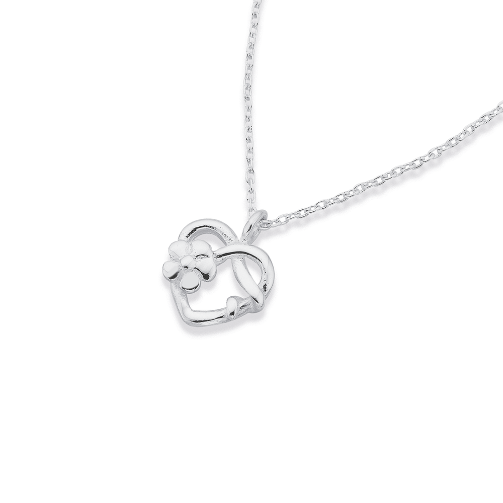 Personalised Birth Flower Heart and Disc Necklace – Engraved Memories
